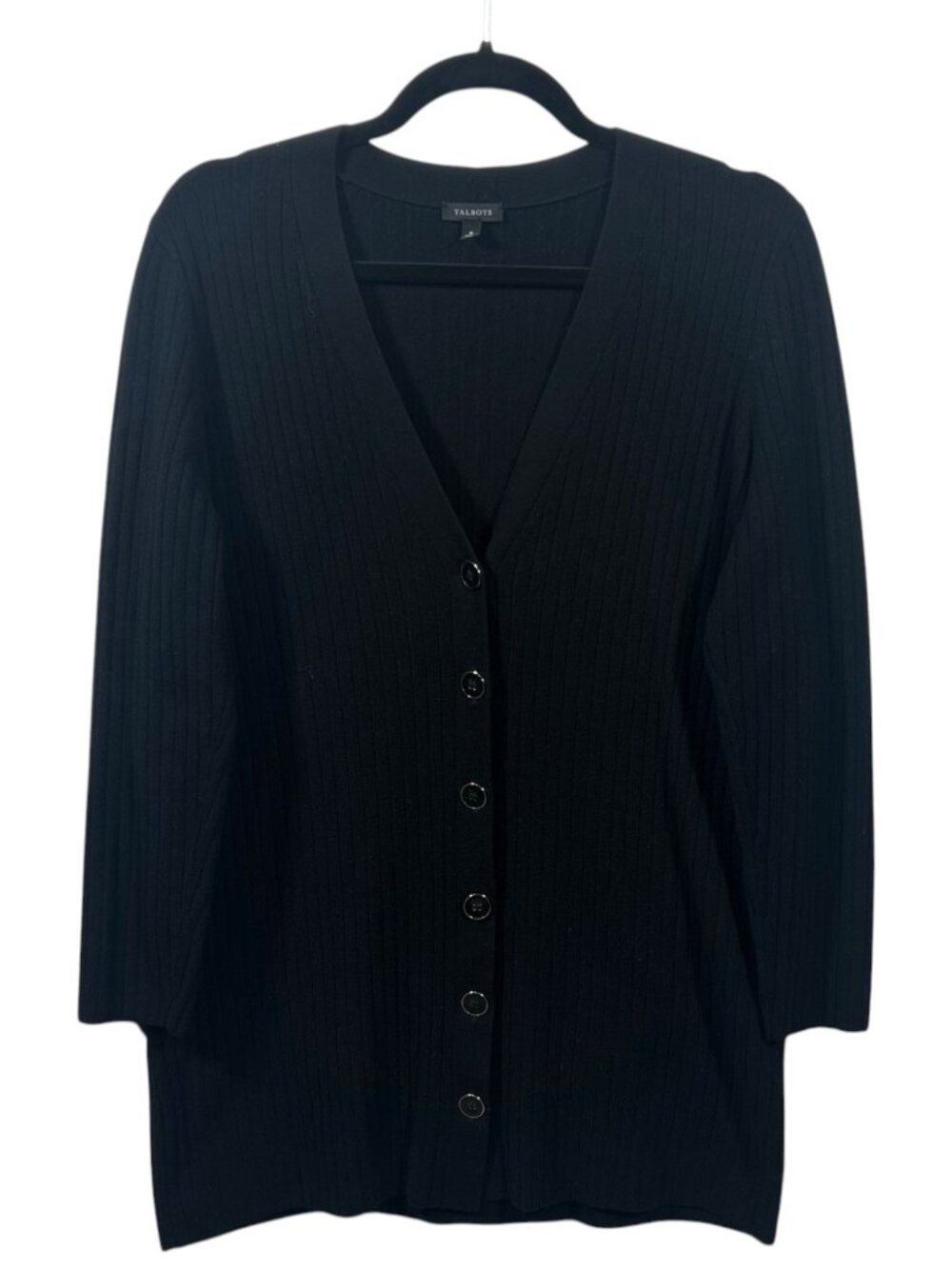Talbots Sweater Womens Cardigan V Neck Stretch Medium Soft Sustainable Casual